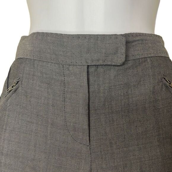 Stella McCartney 40 US 4 100% Wool Dress Pants Gray Zipper Pockets Wide Leg - Picture 4 of 12